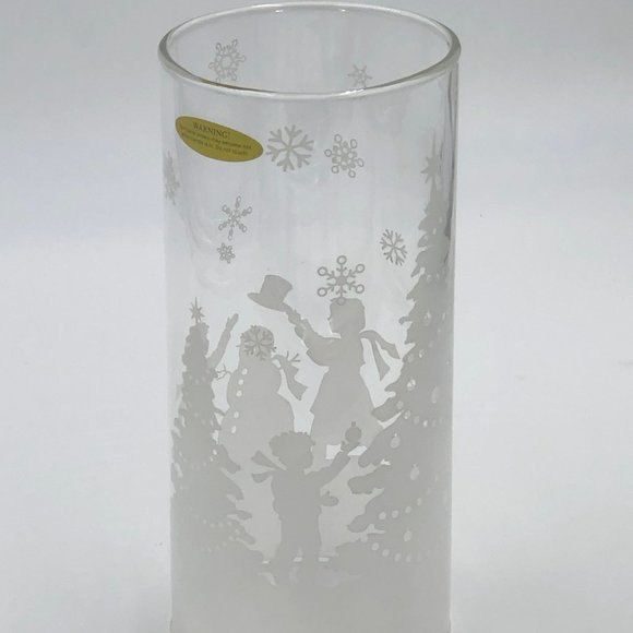 Frosted Winter Hurricane Lantern - Picture 2 of 2